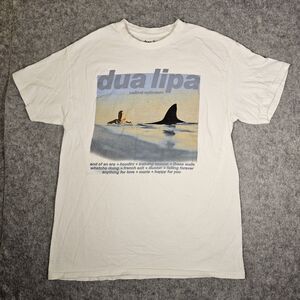 Dua Lipa White Radical Optimism Album Music Short Sleeve T-Shirt Size Medium